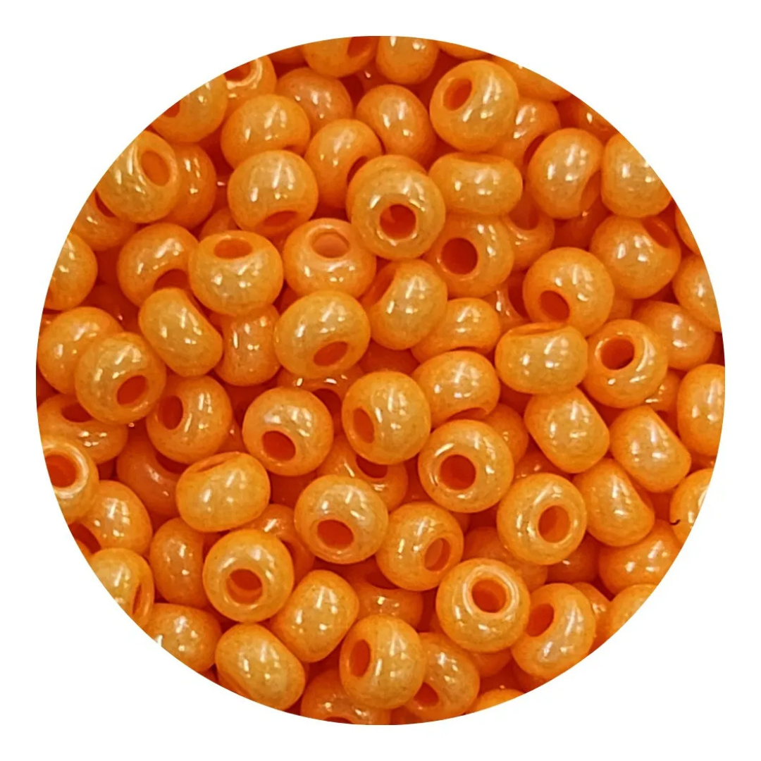 Chaquira calibrada 10/0 16389 Naranja Lustre-Elegir gramaje