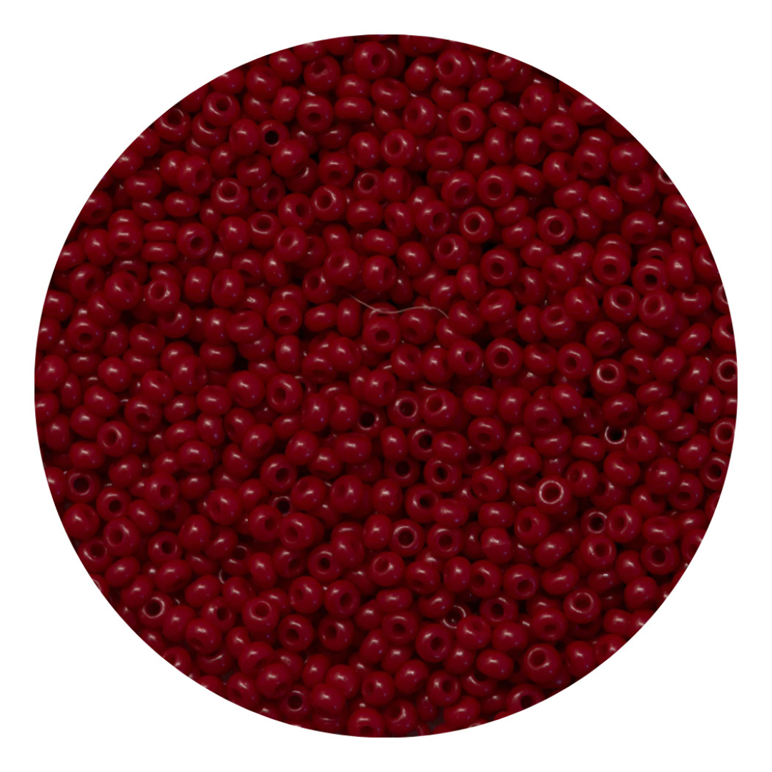 Chaquira calibrada 10/0 93300 Rojo Quemado-Elegir gramaje