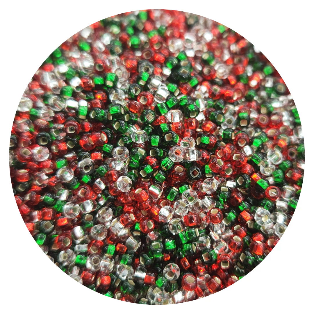 Chaquira calibrada 10/0 Mix Patria Brillante-Elegir gramaje
