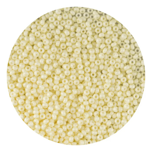 Chaquira calibrada 10/0 03281 Amarillo Pastel-Elegir gramaje