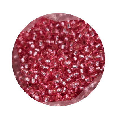 Chaquira calibrada 10/0 08275 Rosa Transparente Brillante -Elegir gramaje