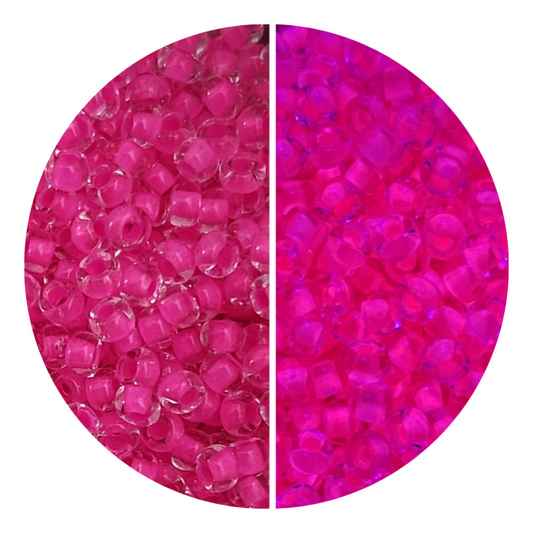 Chaquira calibrada 11/0 08777 Rosa Neón-Elegir gramaje