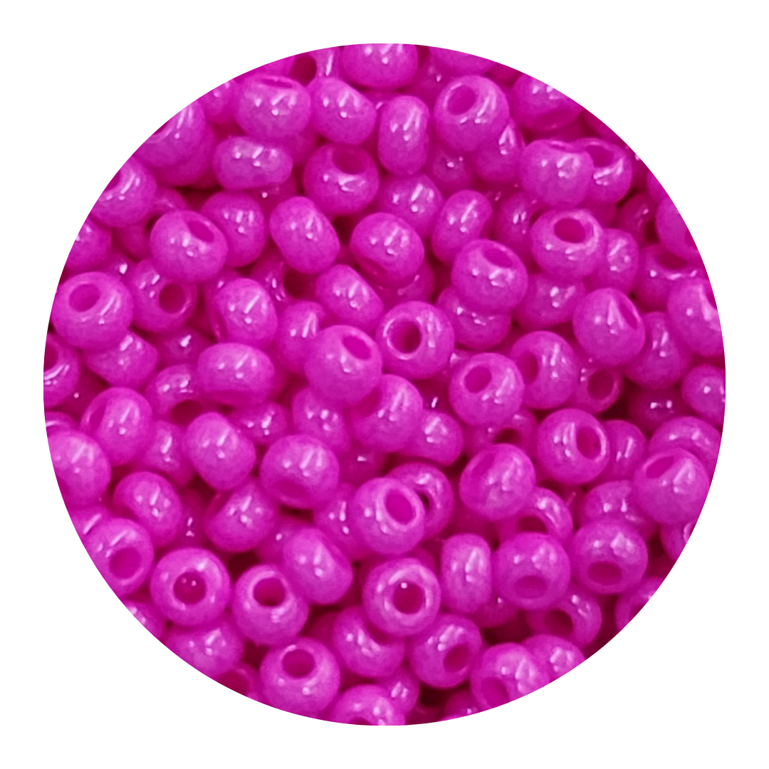 Chaquira calibrada 10/0 16177 Rosa Fucsia Lustre-Elegir gramaje (Copia)