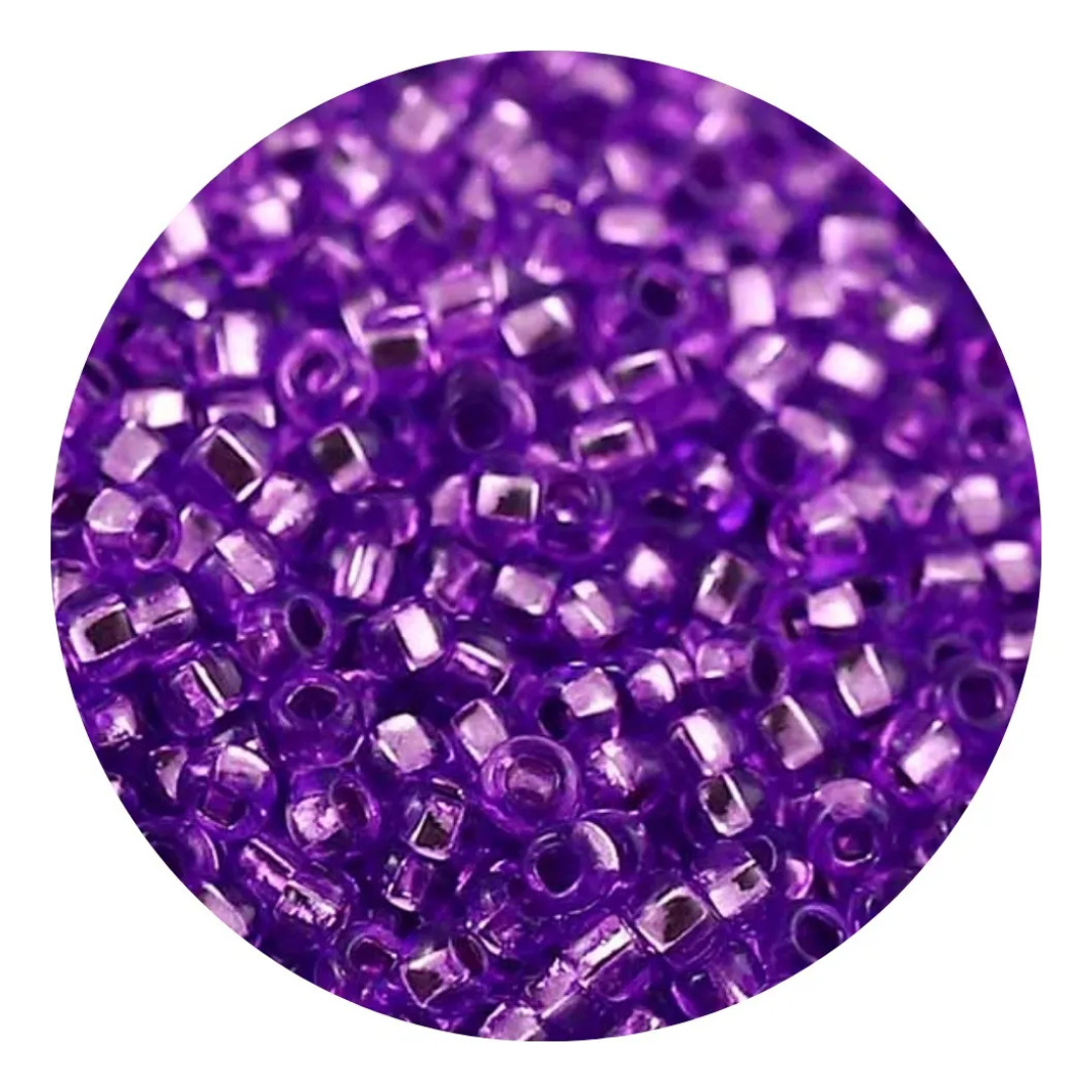 Chaquira calibrada 10/0 18228 Purpura Brillante-Elegir gramaje