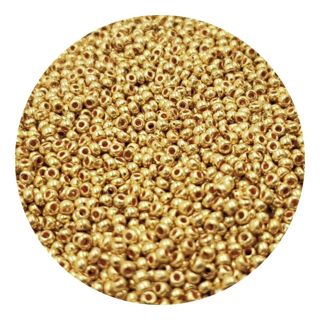 Chaquiron calibrado 6/0 18581 Dorado Metálico-Elegir gramaje