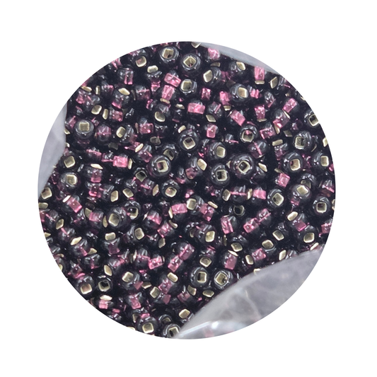 Chaquira calibrada 10/0 27080 Morado Oscuro Brillante-Elegir gramaje