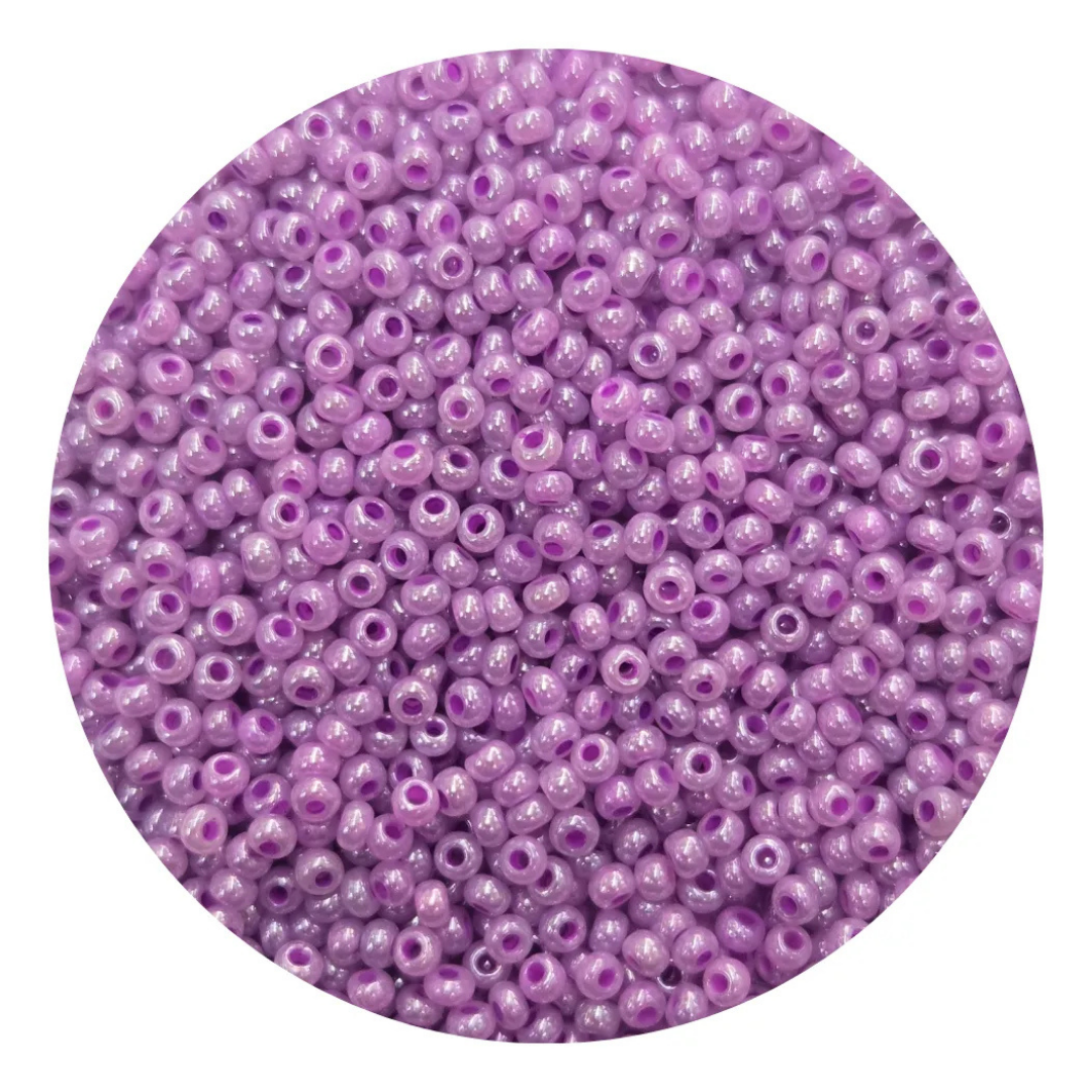 Chaquira calibrada 10/0 37128 Morado Ceylon-Elegir gramaje