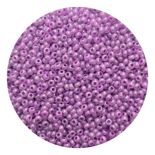 Chaquira calibrada 10/0 37128 Morado Ceylon-Elegir gramaje