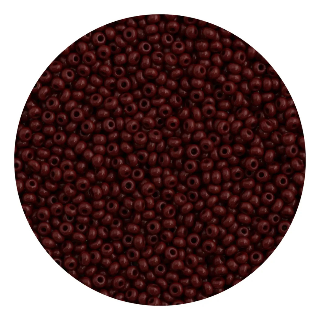 Chaquira calibrada 10/0 93310 Rojo Ladrillo Oscuro-Elegir gramaje