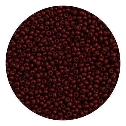 Chaquira calibrada 10/0 93310 Rojo Ladrillo Oscuro-Elegir gramaje