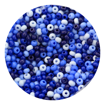 Chaquira calibrada 11/0  Mix Azules-Elegir gramaje