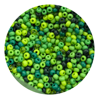 Chaquira calibrada 11/0  Mix Verdes-Elegir gramaje