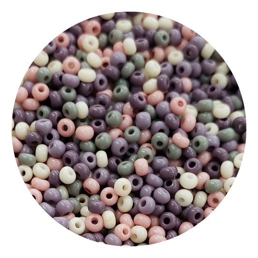 Chaquira calibrada 10/0  Mix Bruma Rosa-Elegir gramaje