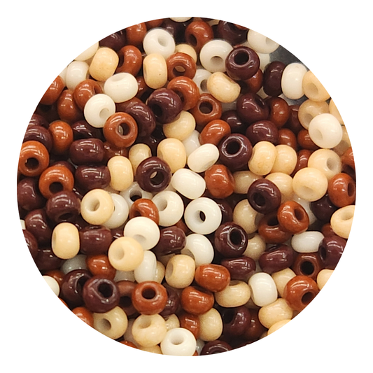 Chaquira calibrada 10/0  Mix Capuchino-Elegir gramaje