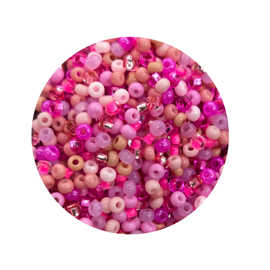 Chaquira calibrada 10/0  Mix Rosas-Elegir gramaje