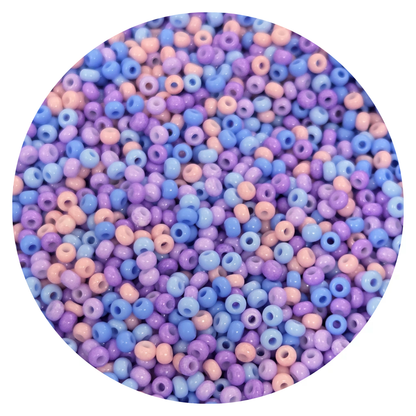 Chaquira calibrada 10/0 Mix Sueños Lavanda-Elegir gramaje