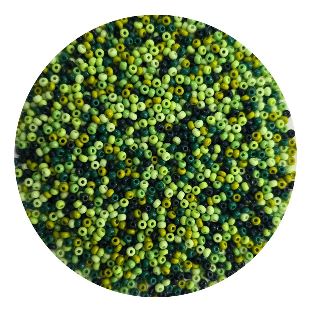 Chaquira calibrada 10/0  Mix Verdes-Elegir gramaje