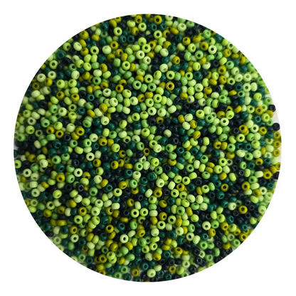 Chaquira calibrada 10/0  Mix Verdes-Elegir gramaje