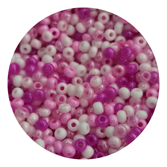 Chaquira calibrada 10/0  Mix Melodia Rosa-Elegir gramaje